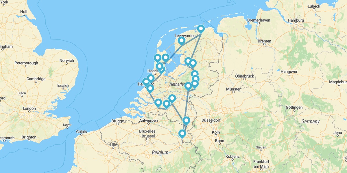 Route durch die Niedrigen Lande (Nederlanden), die Entdeckung eines Königreichs