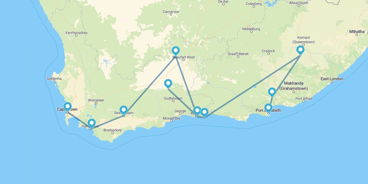 Route durch die Paradiese des südlichen Afrikas