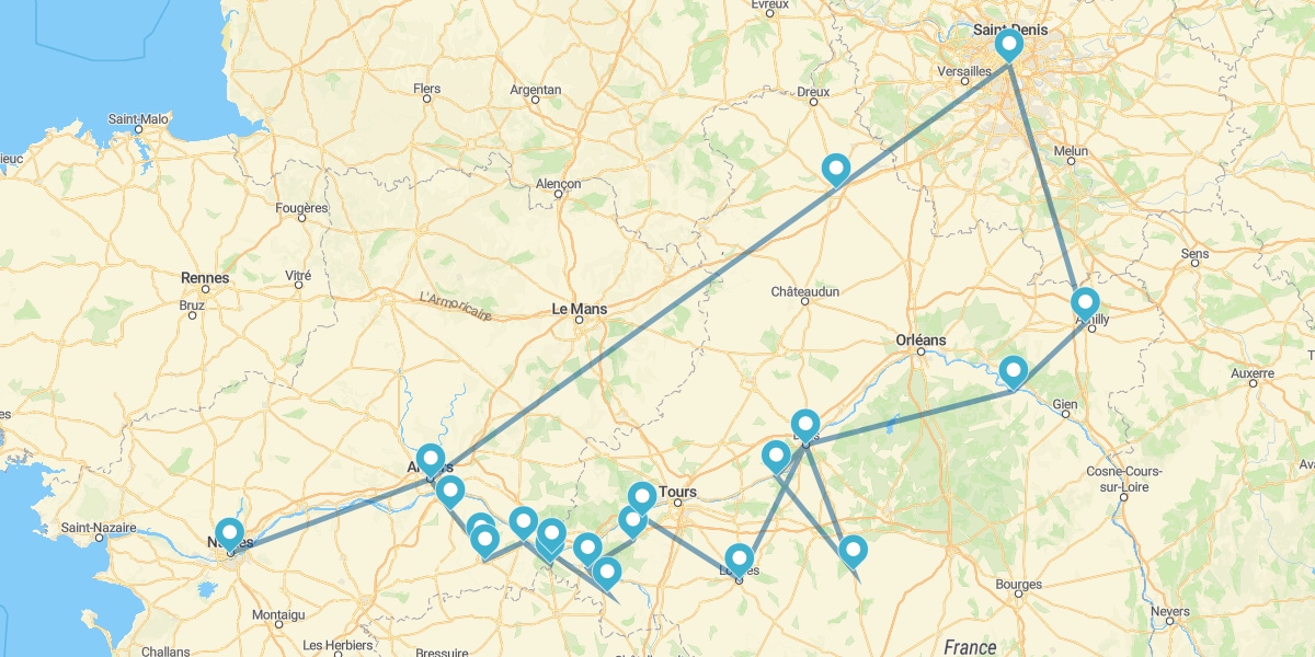 Route zu den Königsschlössern im Tal der Loire II