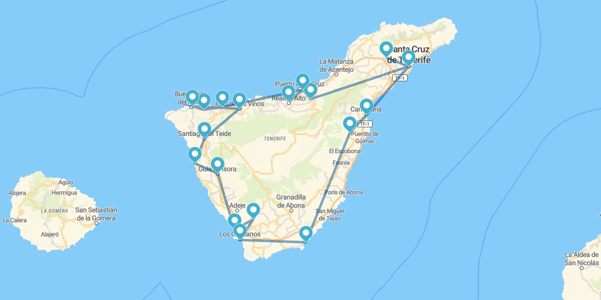 Route durch die 9 Wunder der Insel