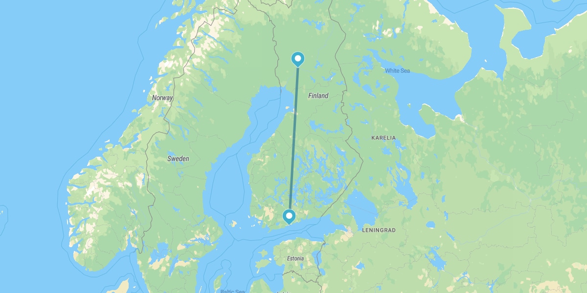 Helsinki und Rovaniemi