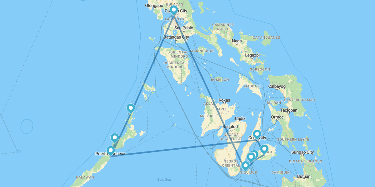 Manila, El Nido, Sabang, Bohol und Siquijor