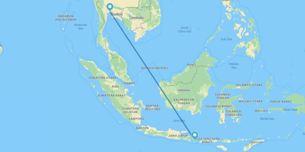 Bangkok, Ubud und Stränden im Süden von Bali