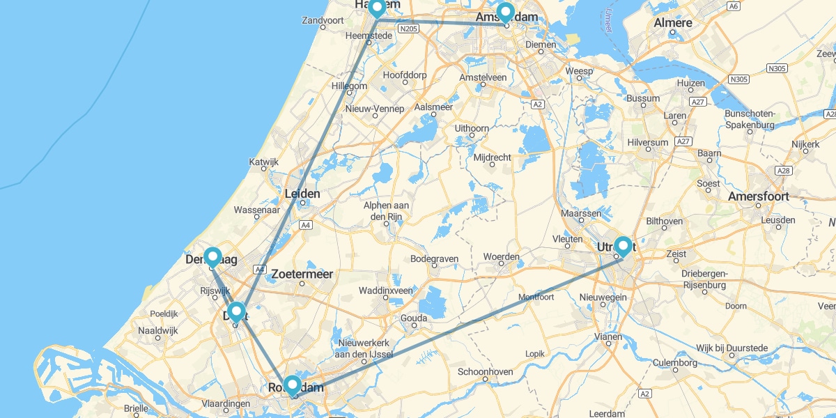 Route durch Holland. Eine Reise durch die Kunst