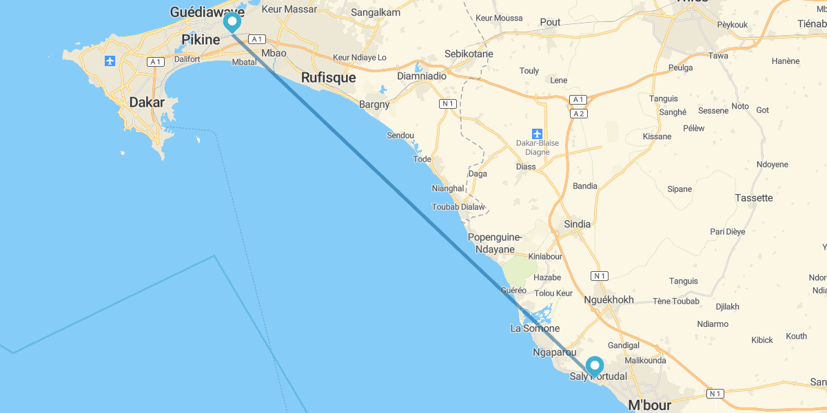 Dakar und Petit Côte-Saly Portudal