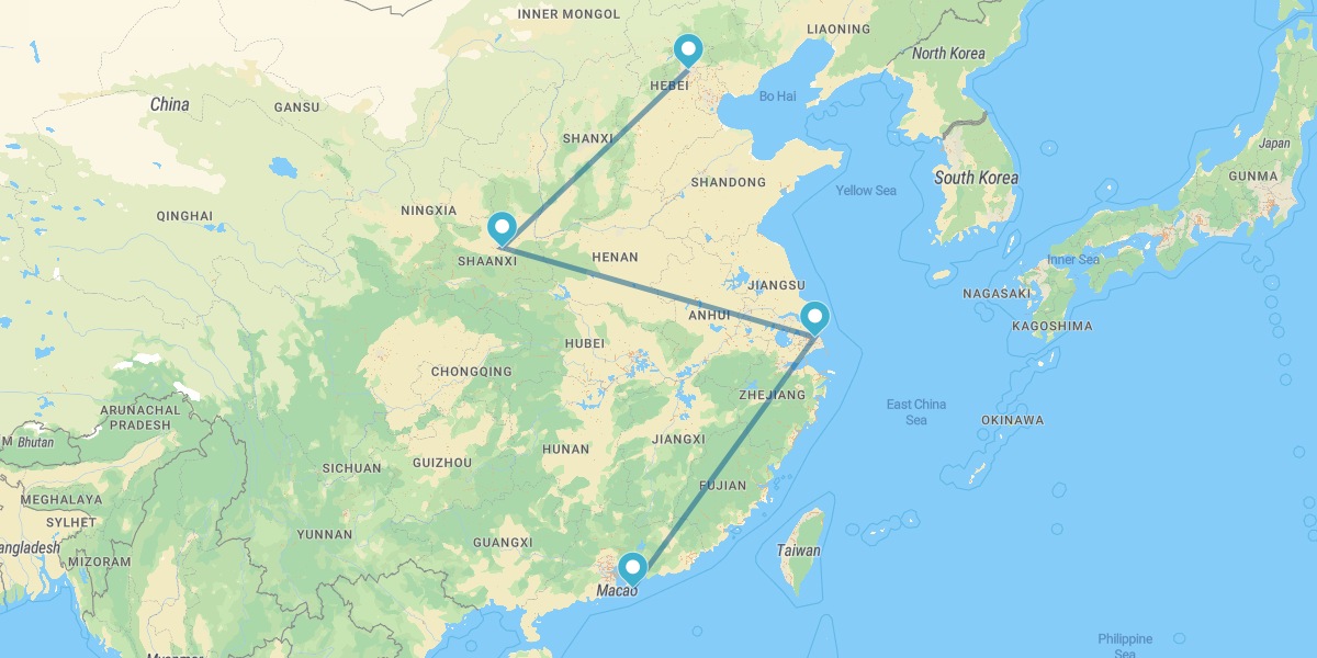 Peking, Xian, Shanghai und Hong Kong