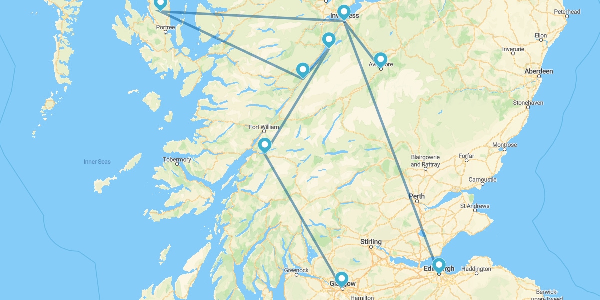 Unverzichtbare Route durch Edinburgh, Inverness und Insel Skye