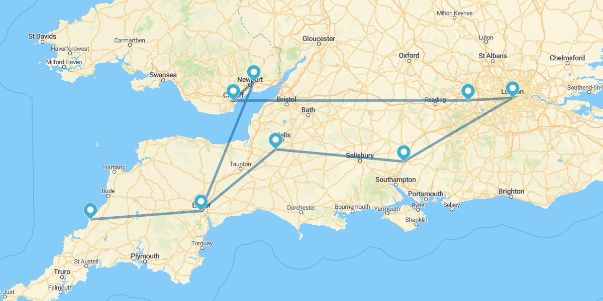 Route zu König Artus und zum Zauberer Merlin