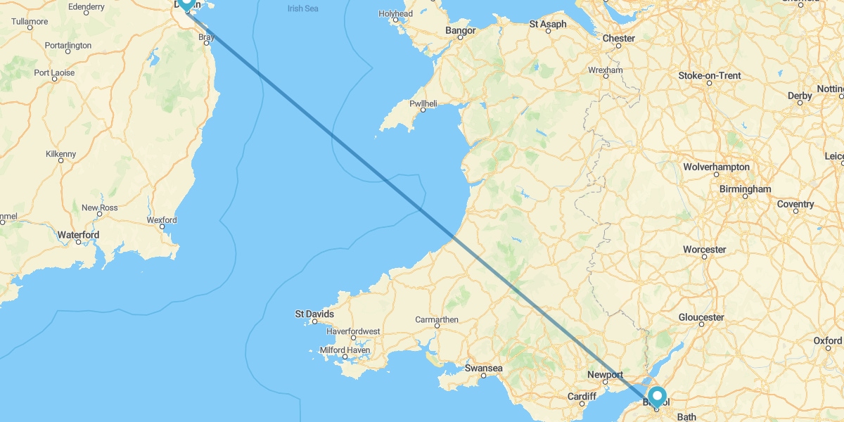 Dublin und Bristol mit dem Flugzeug