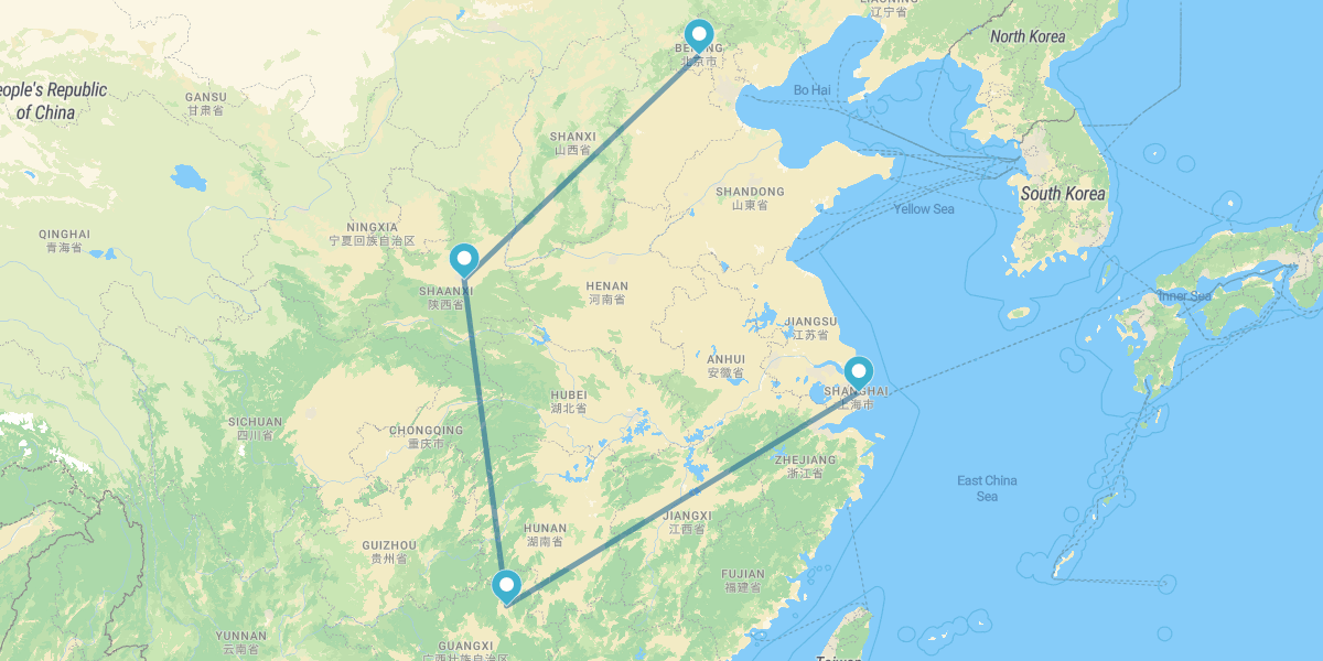 Peking, Xi’an, Guilin und Shanghai