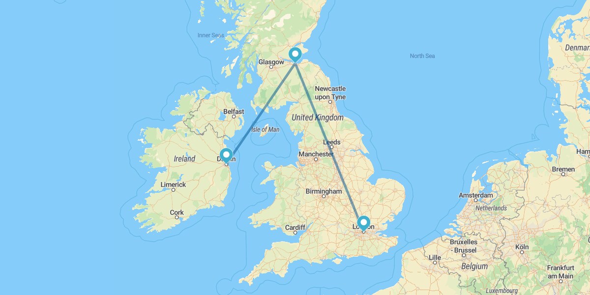 London, Edinburgh und Dublin