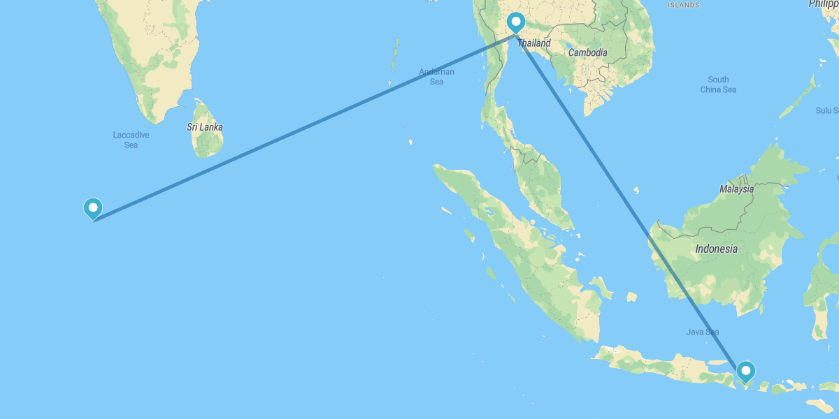 Bali, Bangkok und Malediven