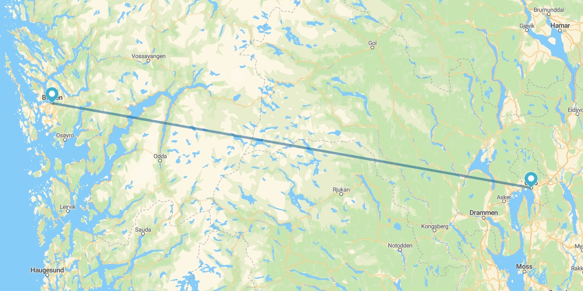 Oslo und Bergen mit dem Flugzeug