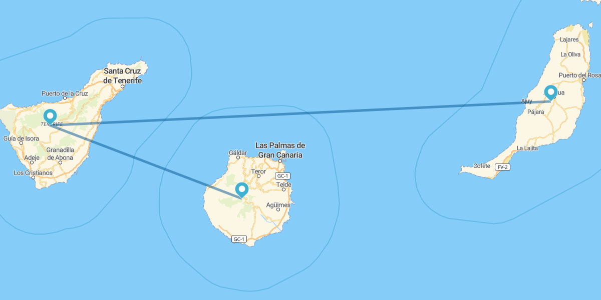 Gran Canaria, Teneriffa und Fuerteventura mit Mietwagen
