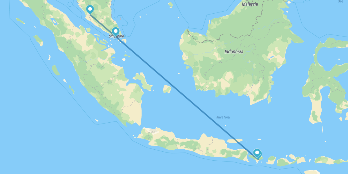 Kuala Lumpur, Singapur, Ubud und die Strände im Süden Balis