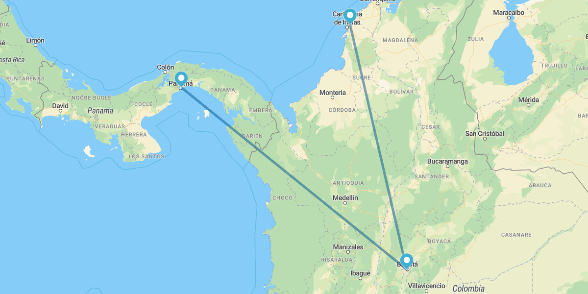 Panama City, Bogotá und Cartagena