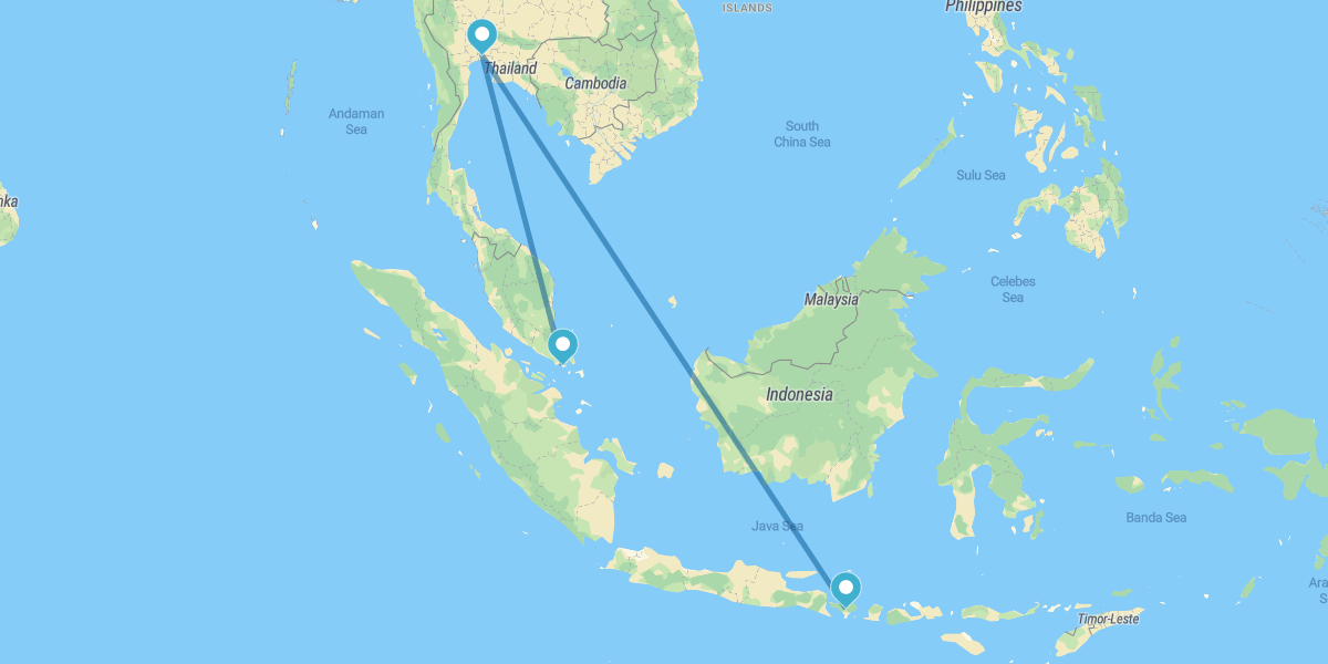 Bangkok, Singapur und Bali