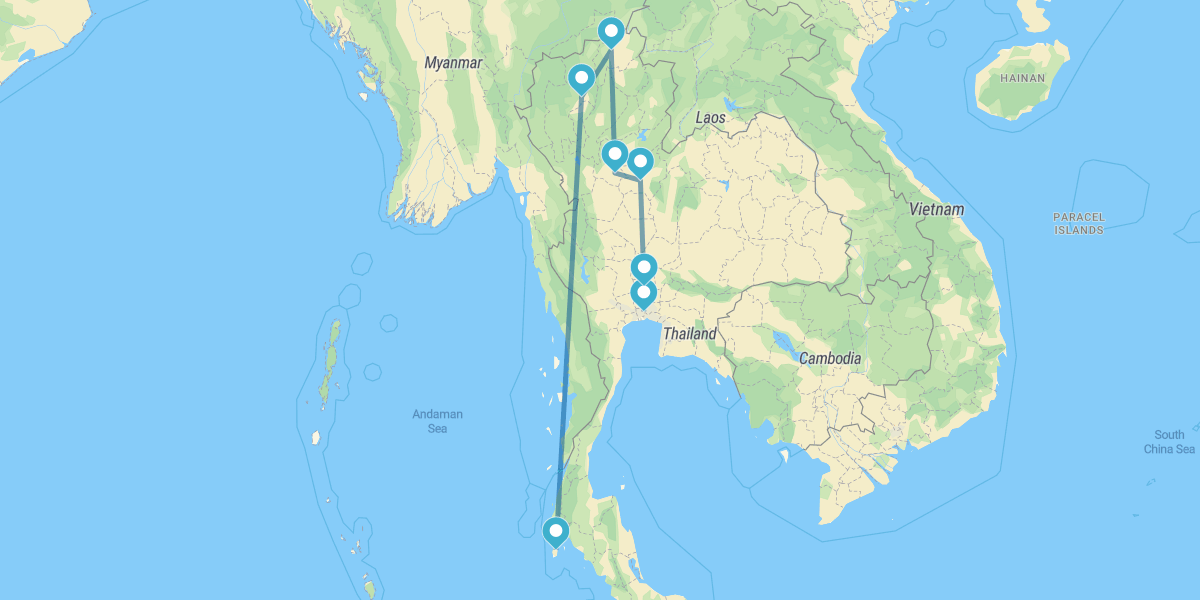 Nördliche Route und Phuket