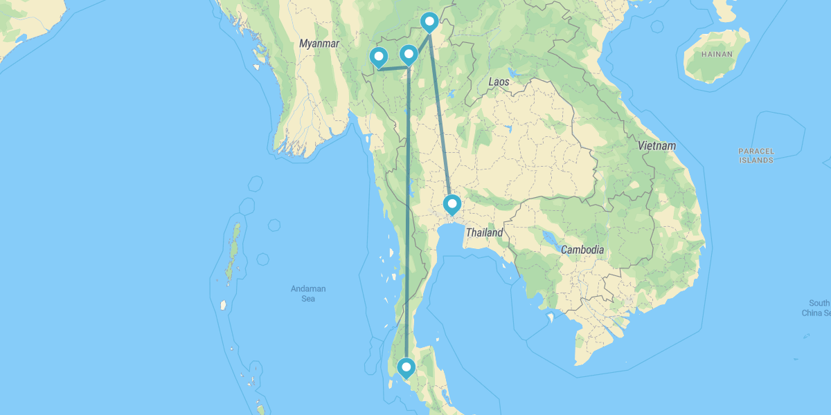 Nordthailand mit Mae Hong Son und Krabi