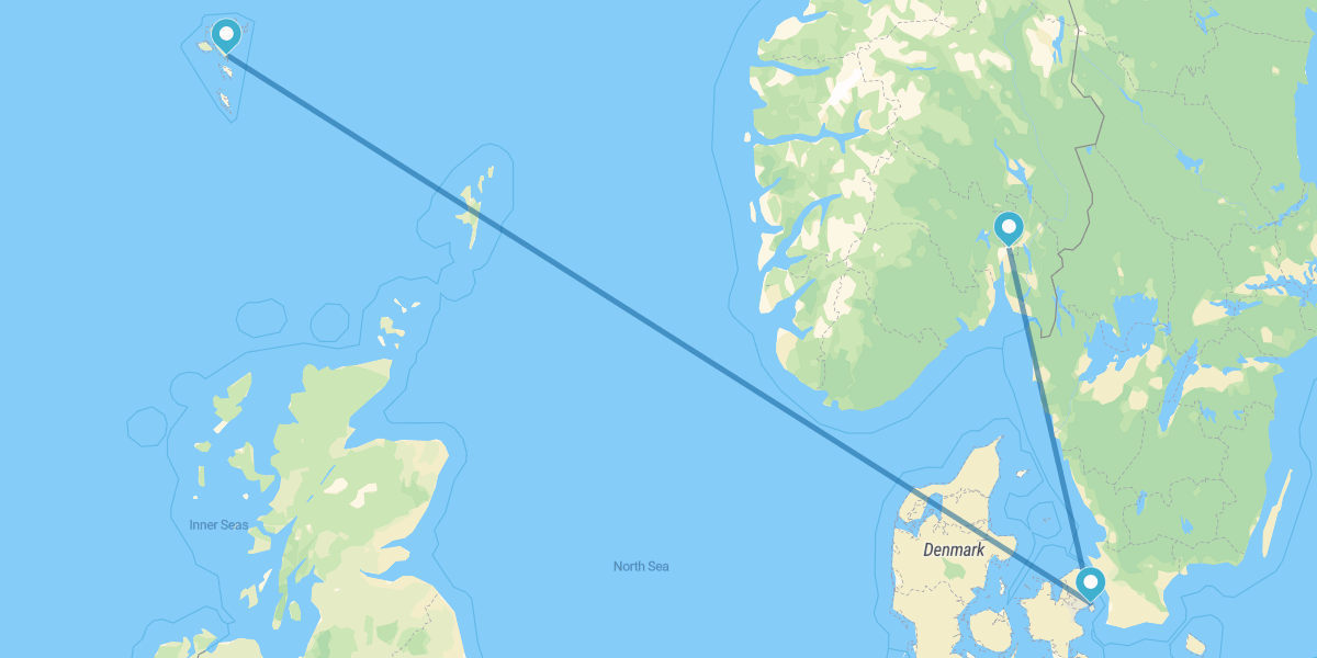 Oslo, Kopenhagen und die Färöer-Inseln