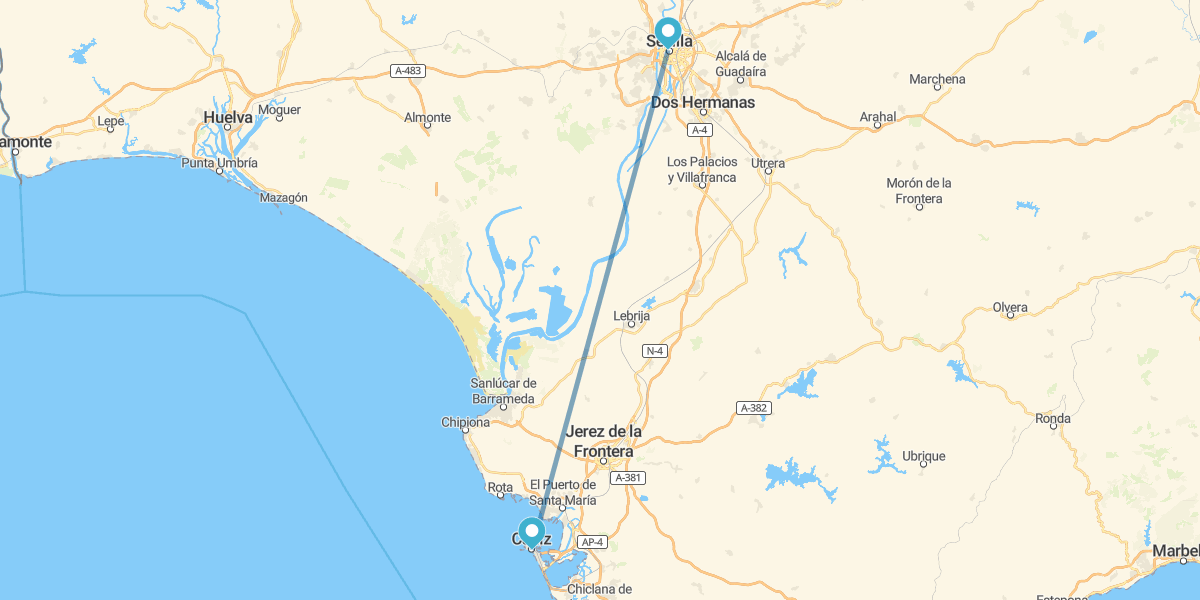 Sevilla und Costa de la Luz (Cádiz) mit Mietwagen