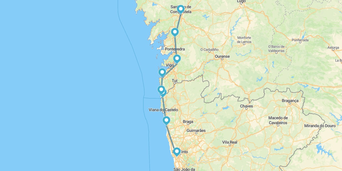 Jakobsweg auf dem elektrofahrrad: von Porto nach Santiago