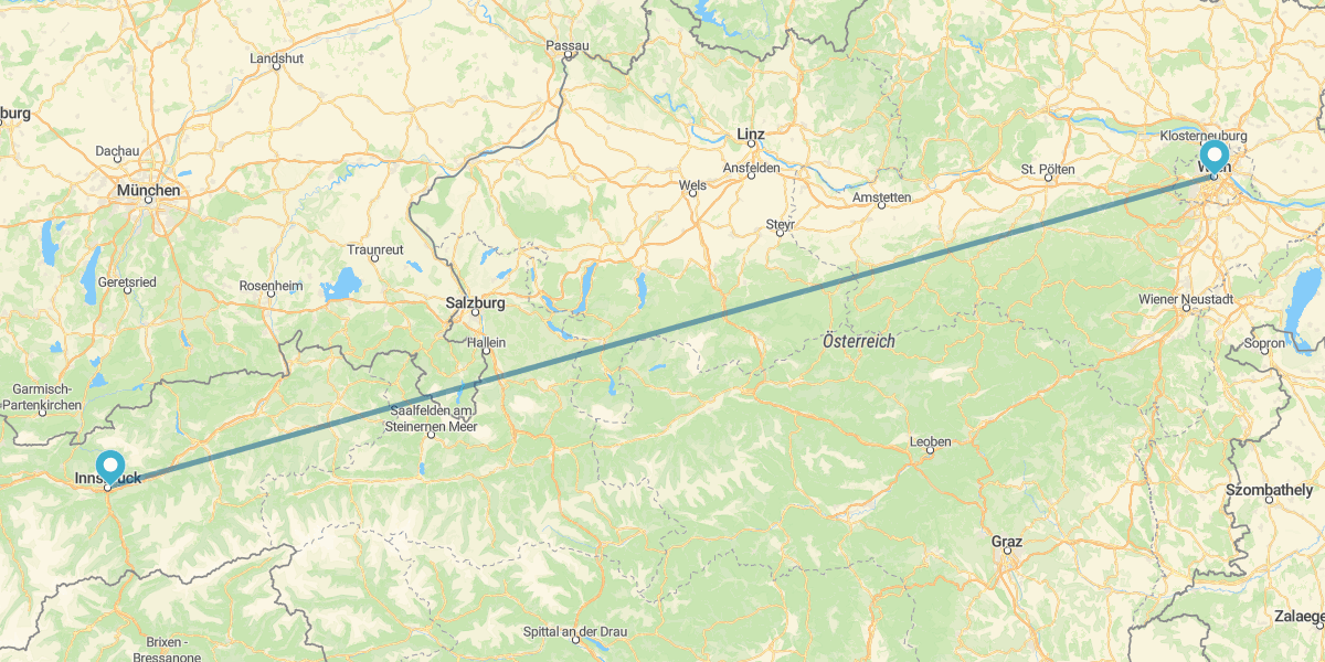 Wien und Innsbruck mit dem Zug