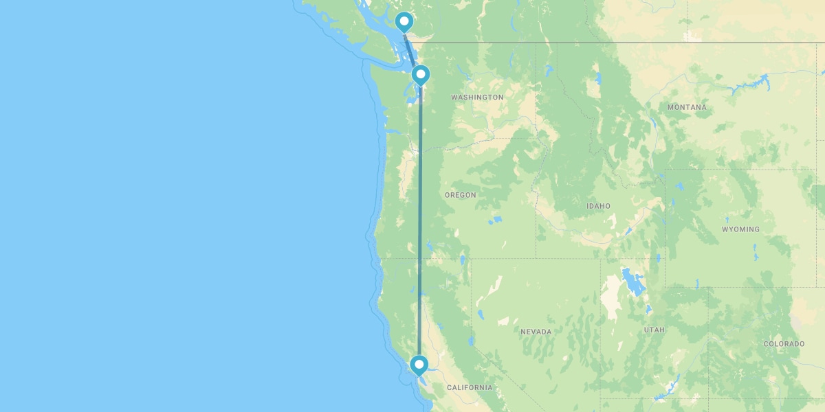 San Francisco, Seattle und Vancouver