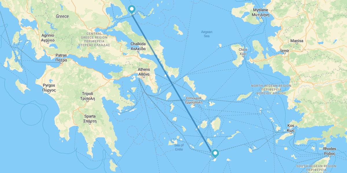 Santorini und Skiathos mit dem Flugzeug