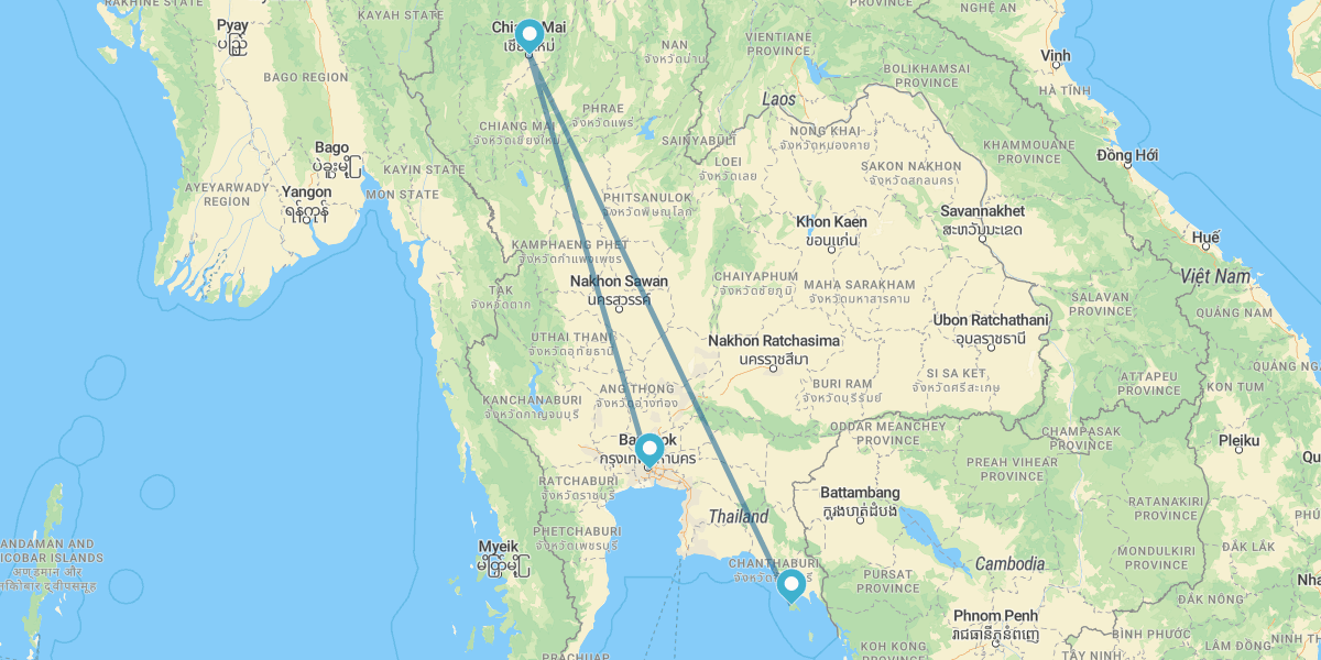 Bangkok, Chiang Mai und Koh Chang