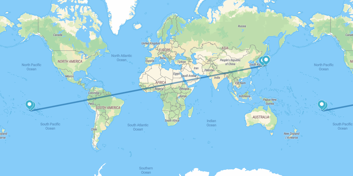 Osaka, Kyoto, Tokio, Tahiti und Bora Bora