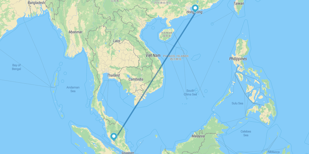 Hongkong und Kuala Lumpur