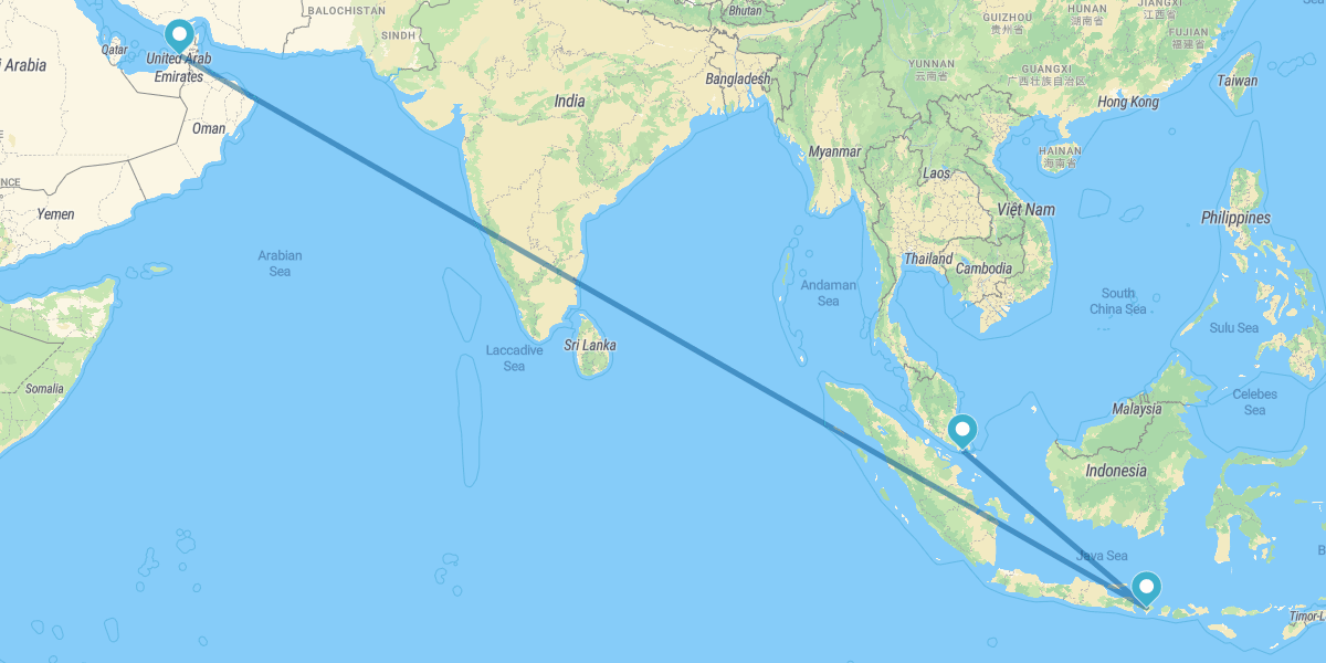 Dubai, Bali und Singapur