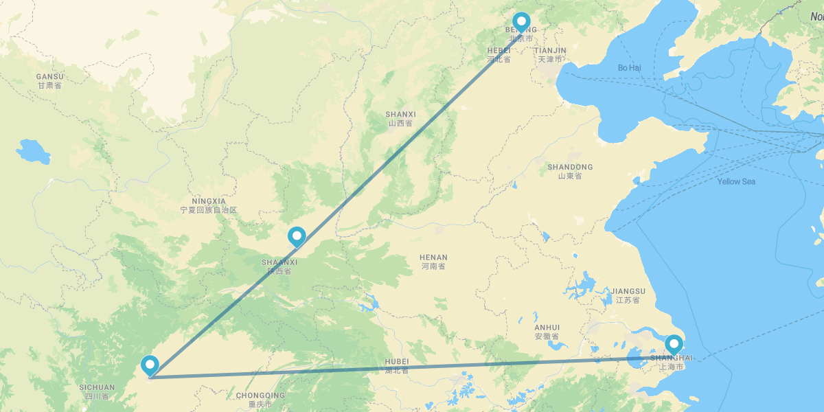 Peking, Xi’an, Chengdu und Shanghai
