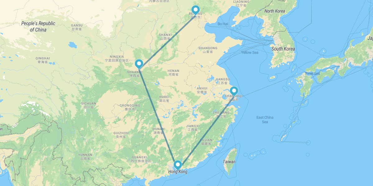 Peking, Xi’an, Shenzhen und Shanghai