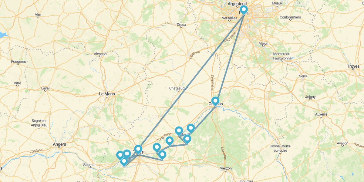 Weihnachtsmärkte und königliche Schlösser im Loiretal mit dem Auto