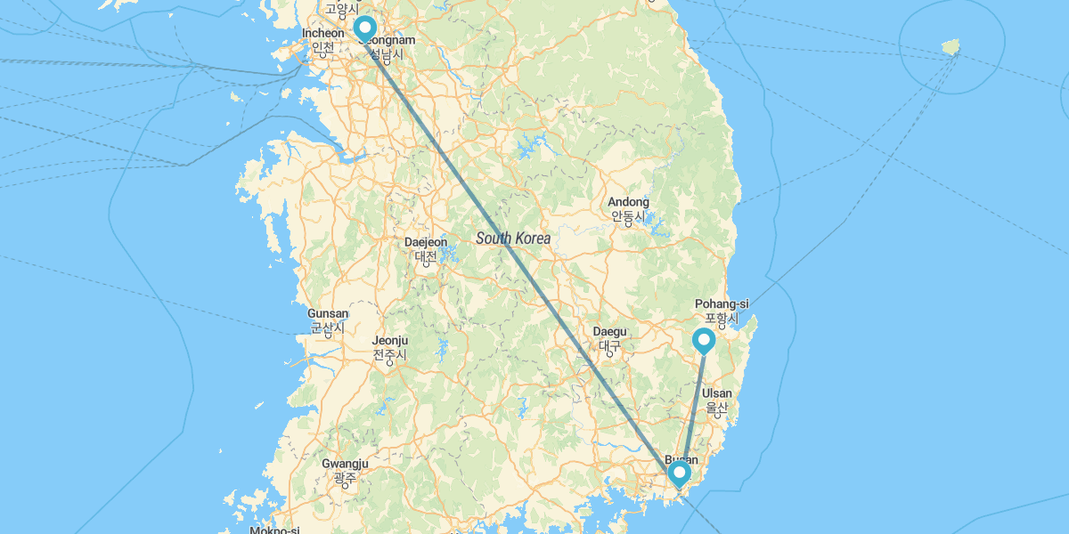 Seoul, Busan und Gyeongju