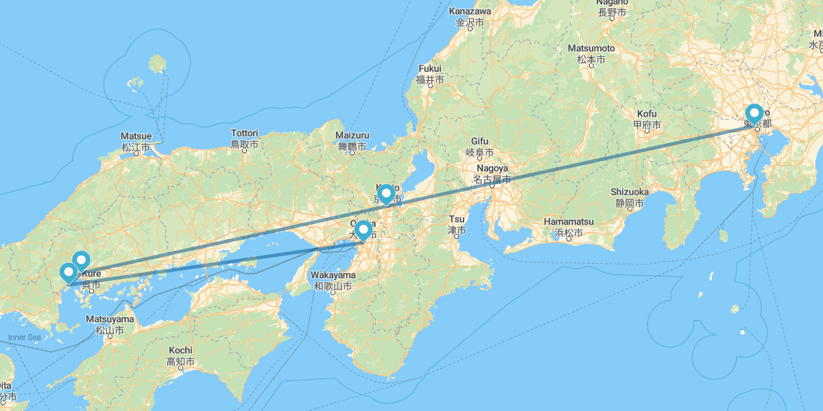 Tokio, Kyoto, Hiroshima, Ryokan in Miyajima und Osaka