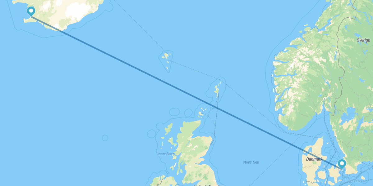 Kopenhage und Reykjavik