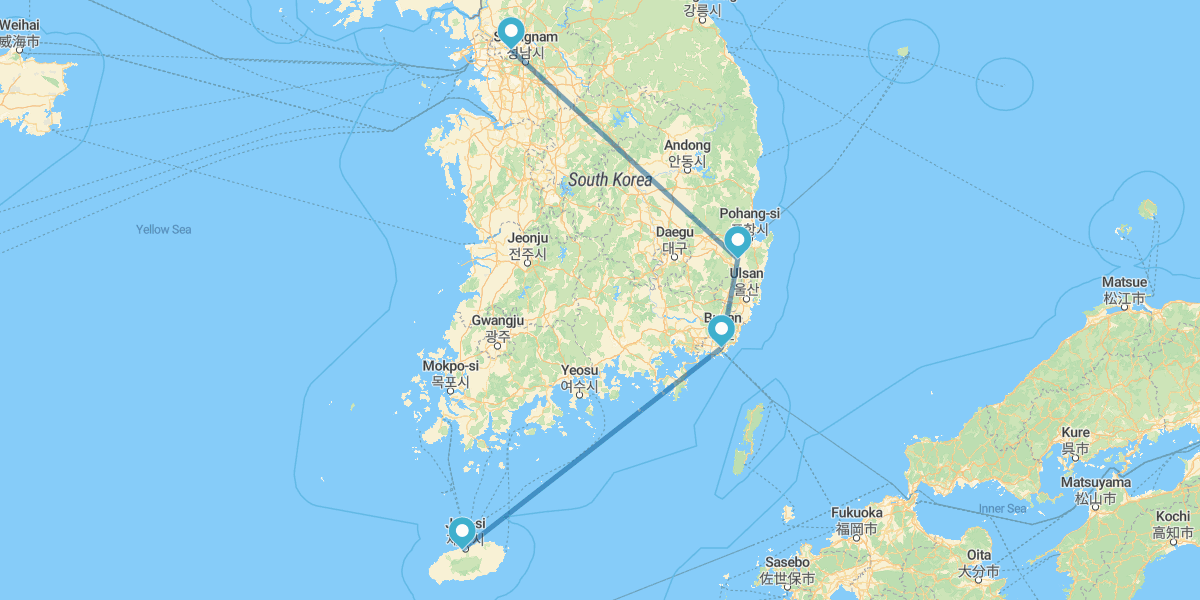 Seoul, Gyeongju, Busan und Jeju-Insel