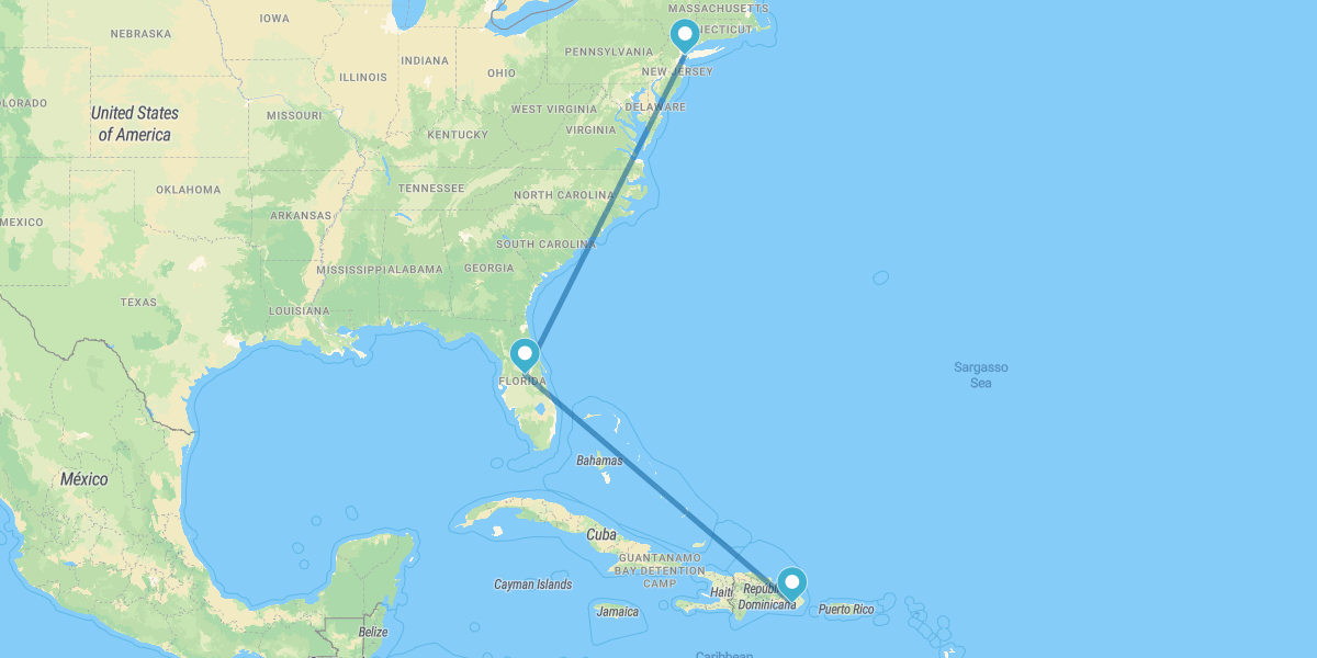 New York, Walt Disney World Orlando und Bayahibe
