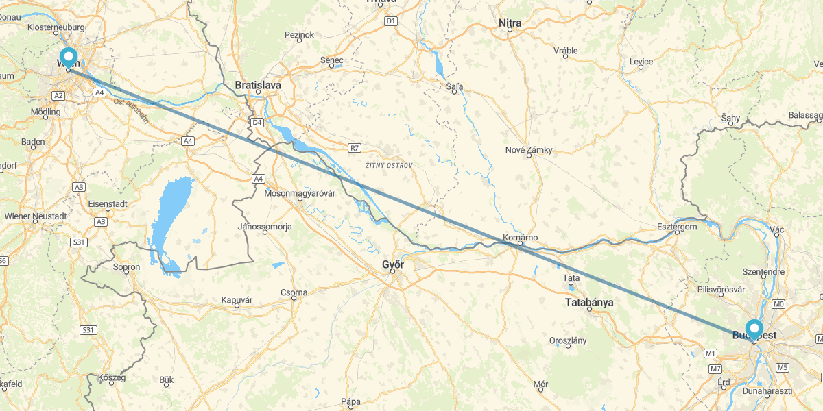 Wien und Budapest mit dem Flugzeug