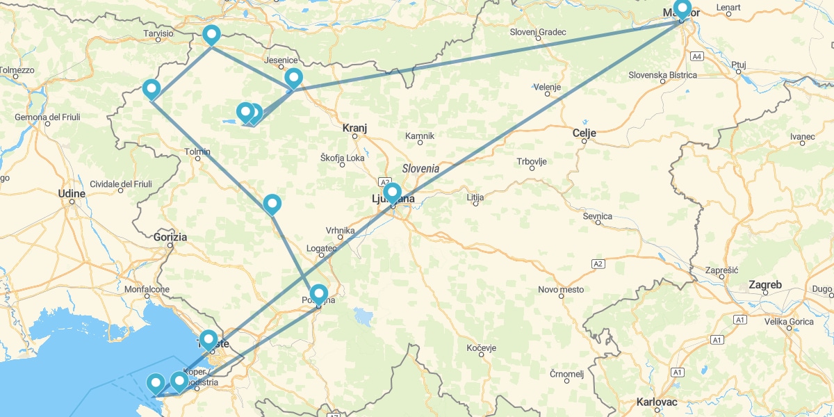 Route der Grünen Hauptstadt und Julischen Alpen