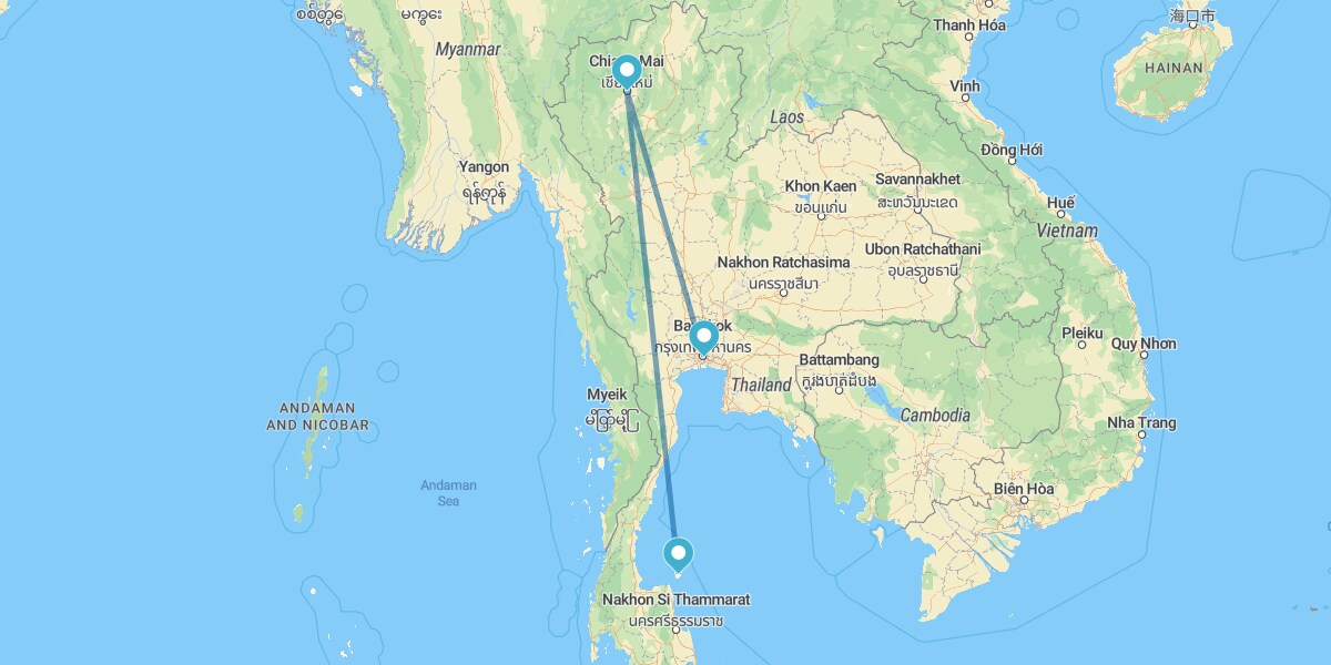 Bangkok, Chiang Mai und Koh Samui