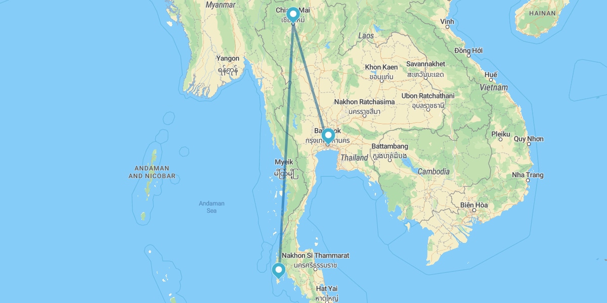 Bangkok, Chiang Mai und Phuket