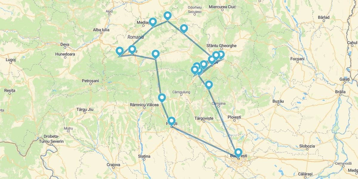 Route durch Siebenbürgen