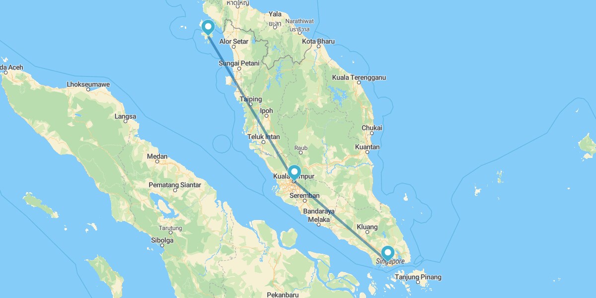 Singapur, Kuala Lumpur und Langkawi