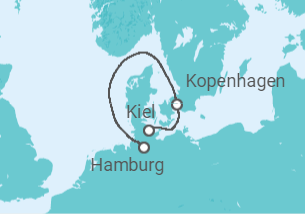 Reiseroute der Kreuzfahrt  Trends und Kultur entlang der Ostsee - Hapag-Lloyd Cruises