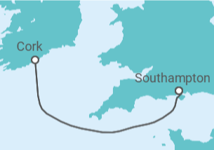 Reiseroute der Kreuzfahrt  Irland Alles Inklusive - MSC Cruises