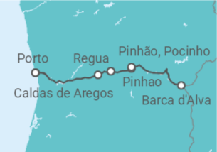 Reiseroute der Kreuzfahrt  Porto • Dourotal • Porto & Anschlussprogramm Galicien - mit Flug - Nicko Cruises